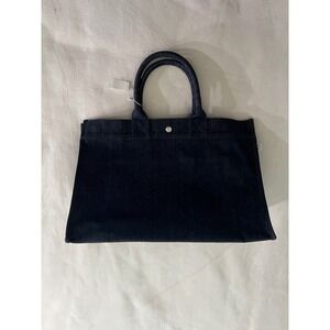 Koala Kanvas Dark Wash Denim Tote Bag Snap Closure Top Handle Blue NWT